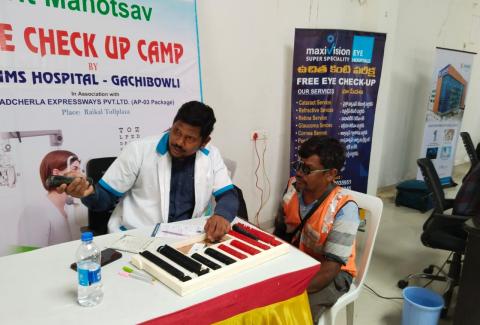 Eye Check Up & Medical Camp conducted on Hyderabad- Bangalore (AP-3) project