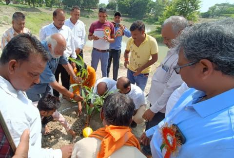Flag Hoisting and Plantation at Chakeri -Allahabad Project PIU- Kanpur (RO UP WEST)