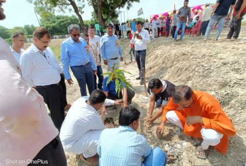 Flag Hoisting and Plantation at Chakeri -Allahabad Project PIU- Kanpur (RO UP WEST)