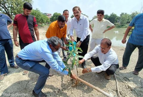 Flag Hoisting and Plantation at Chakeri -Allahabad Project PIU- Kanpur (RO UP WEST)