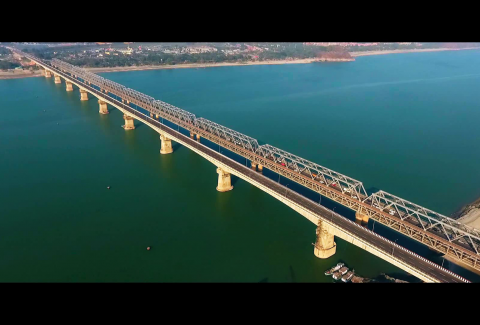 Saraighat Bridge over river Brahmaputra
